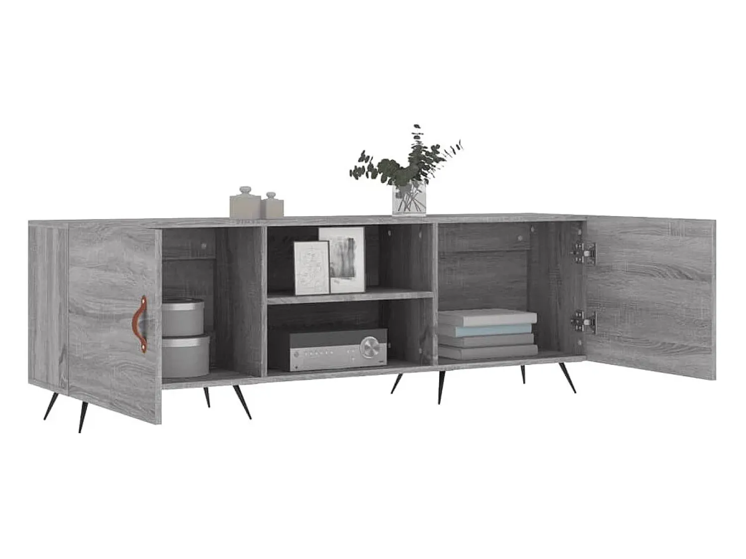 Móvel De Tv*vidaxl Móvel de TV 150x30x50 cm derivados de madeira sonoma Cinzento