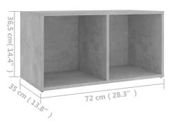 Discount vidaxl Móvel de TV 72x35x36,5 cm derivados de madeira cimento Cinzento