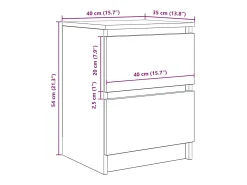 Discount vidaxl Móvel de TV 40x35x54 cm derivados de madeira sonoma Cinzento