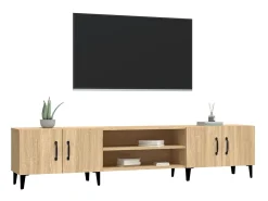 Móvel de TV 180x31,5x40 cm derivados de madeira carvalho sonoma PT779903^ Móvel De Tv