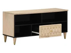 Móvel De Tv| Móvel de TV 100x33x46 cm madeira de mangueira maciça PT702136 Castanho