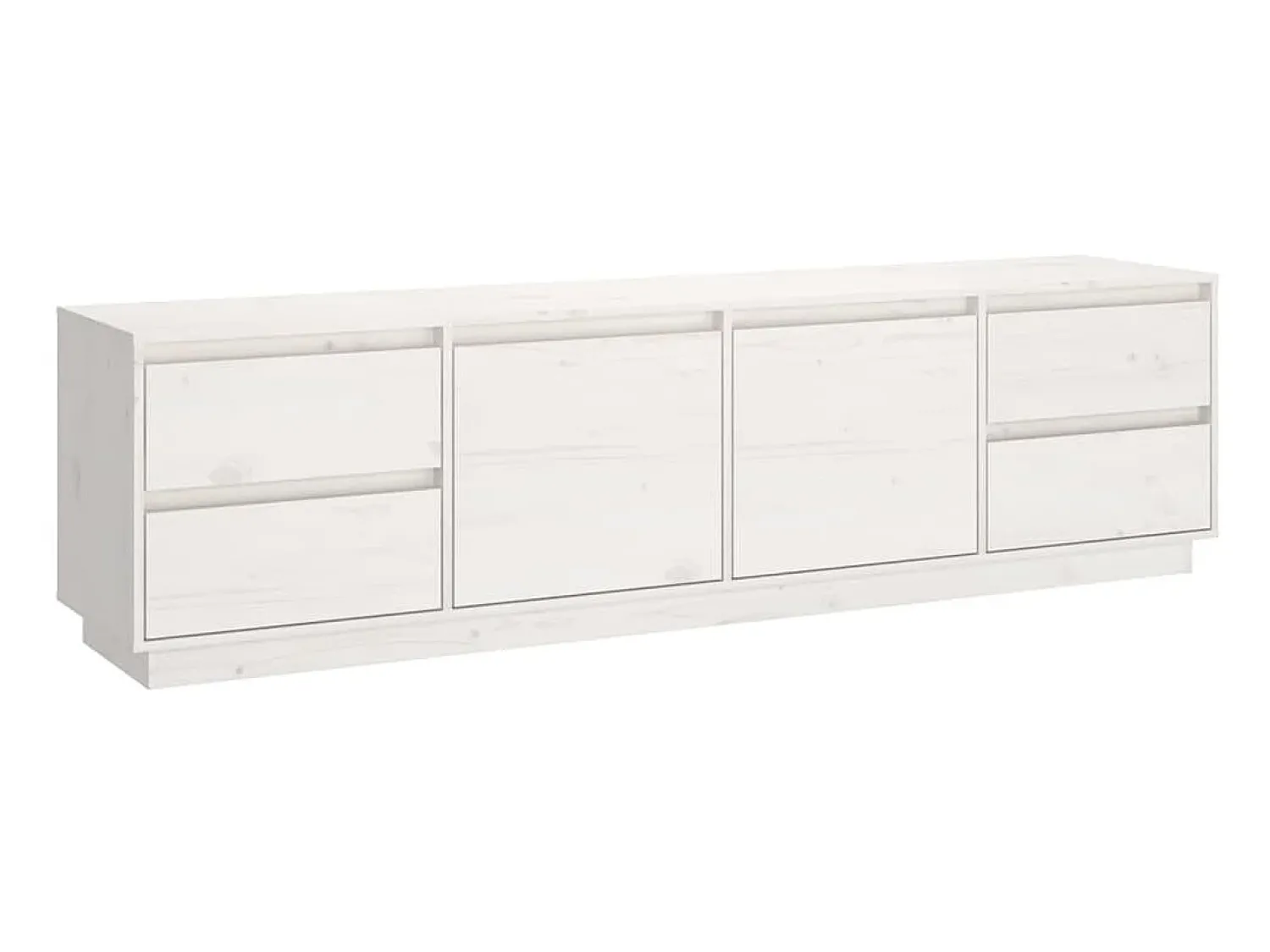 Móvel De Tv| Móvel de TV 176x37x47,5 cm madeira de pinho maciça PT562023 Branco