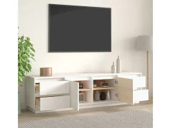 Móvel De Tv| Móvel de TV 176x37x47,5 cm madeira de pinho maciça PT562023 Branco