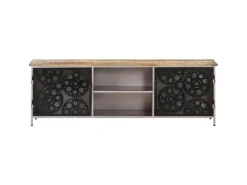 Móvel De Tv* Móvel de TV 120x30x40 cm madeira de mangueira áspera PT407537 Castanho