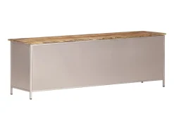 Móvel De Tv* Móvel de TV 120x30x40 cm madeira de mangueira áspera PT407537 Castanho