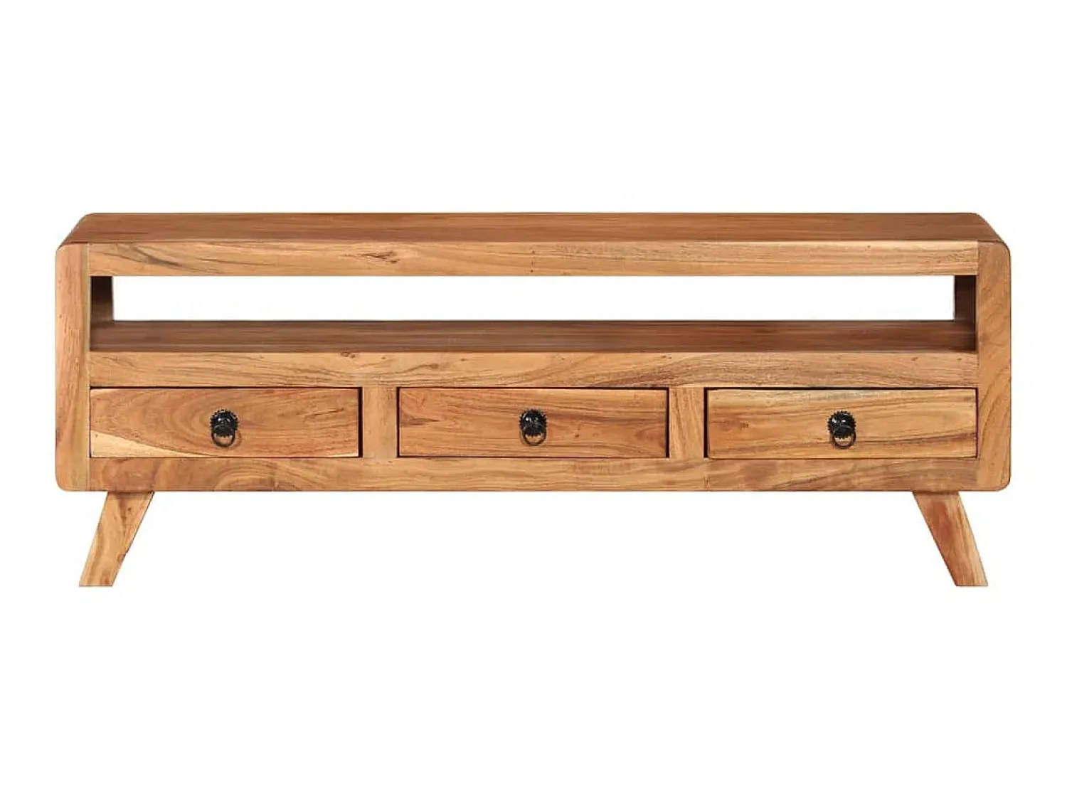 Móvel De Tv* Móvel de TV 110x30x40 cm madeira de acácia maciça PT796688 Castanho