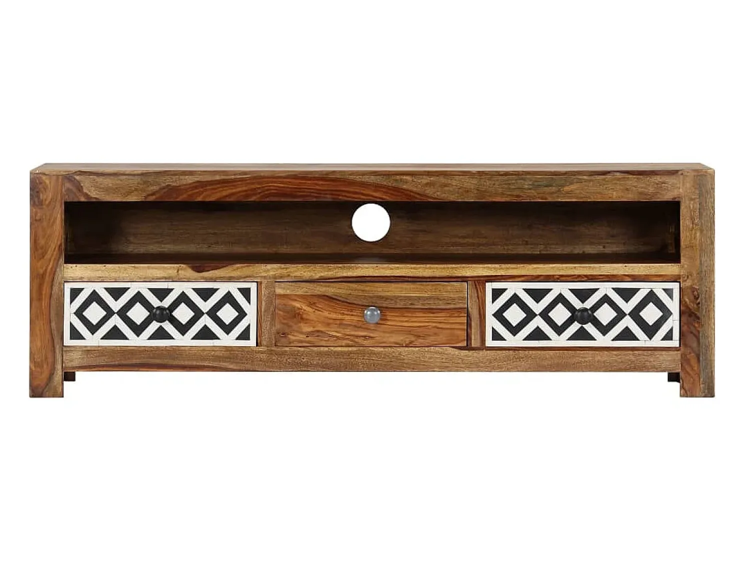 Online Móvel de TV 120x30x40 cm madeira de sheesham maciça PT240827 Castanho