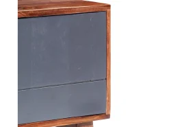 Móvel De Tv* Móvel de TV 140x30x45 cm madeira de sheesham maciça PT537416 Cinzento