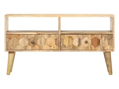 Móvel De Tv* Móvel de TV 90x30x50 cm madeira de mangueira maciça PT653820 Castanho