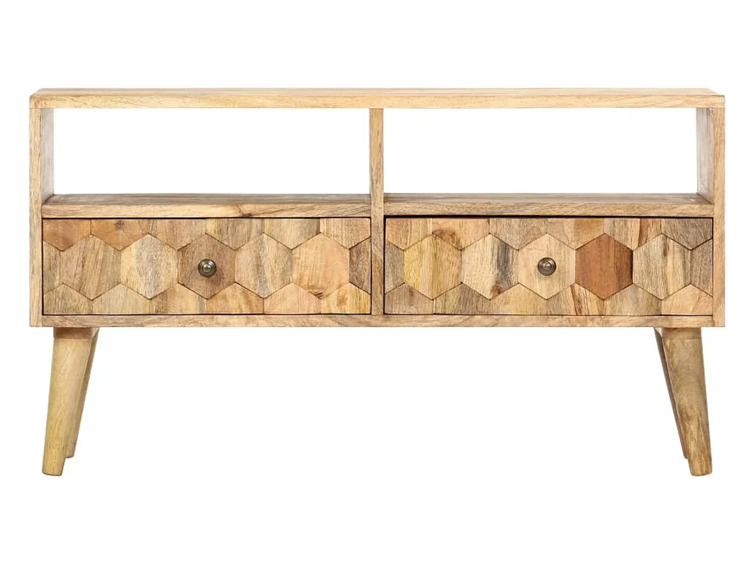 Móvel De Tv* Móvel de TV 90x30x50 cm madeira de mangueira maciça PT653820 Castanho