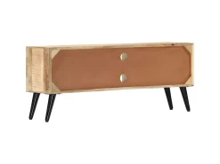 Móvel De Tv| Móvel de TV 115x30x47 cm madeira de mangueira maciça PT807479 Castanho
