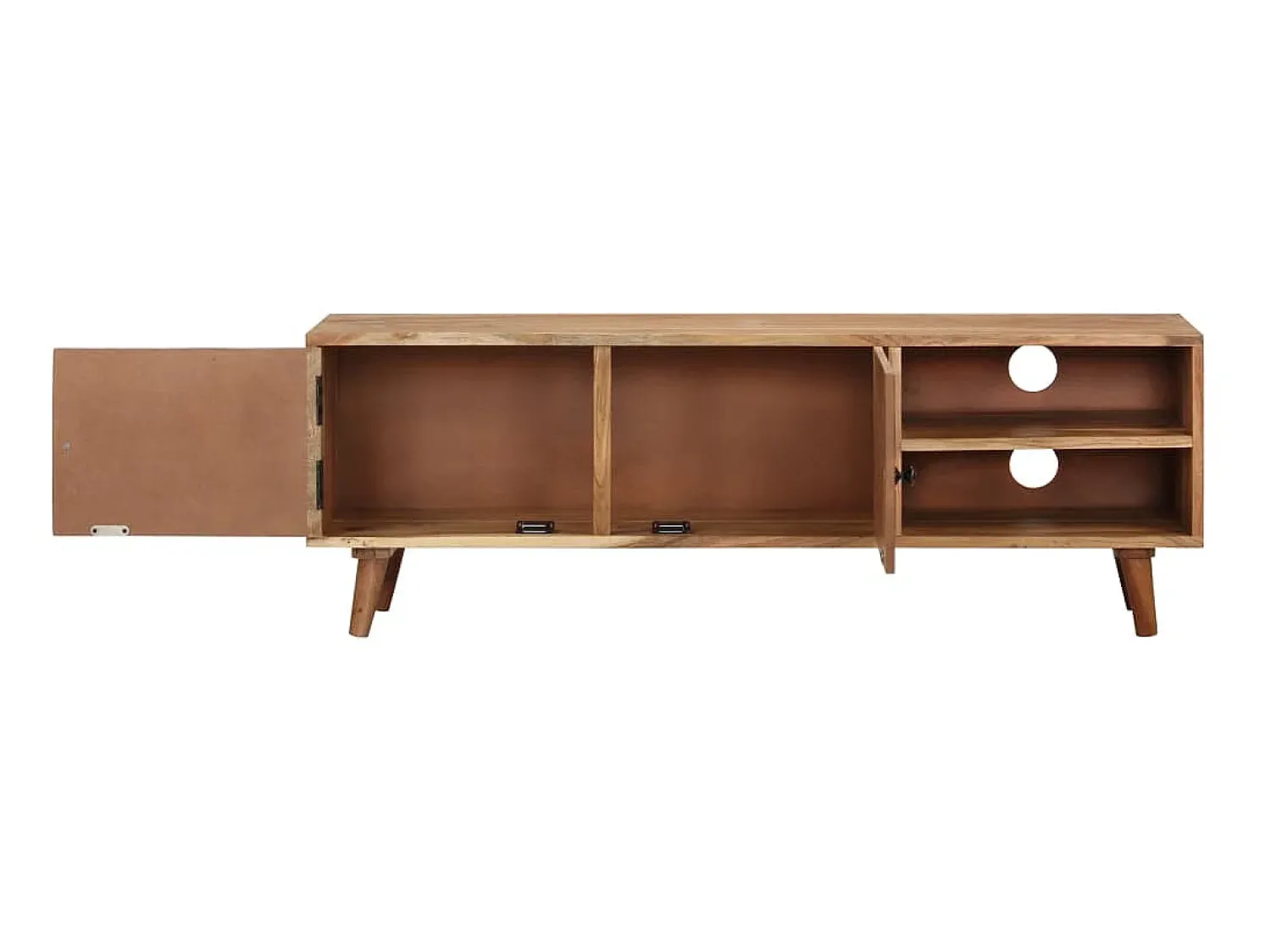 Móvel De Tv| Móvel de TV 115x30x39 cm madeira de acácia maciça PT633533 Castanho