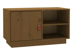 Hot Móvel de TV 70x34x40 cm madeira de pinho maciça mel PT672379 Castanho