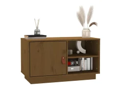 Hot Móvel de TV 70x34x40 cm madeira de pinho maciça mel PT672379 Castanho