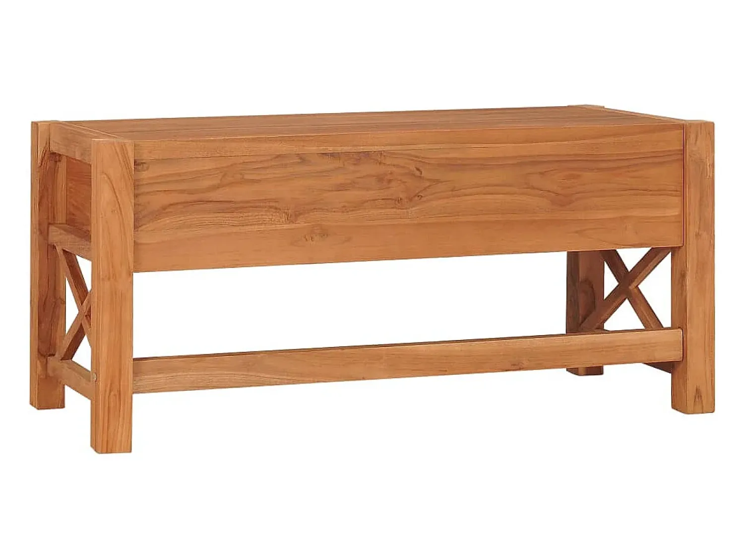 Móvel de TV 100x40x45 cm madeira de teca PT107383 Castanho