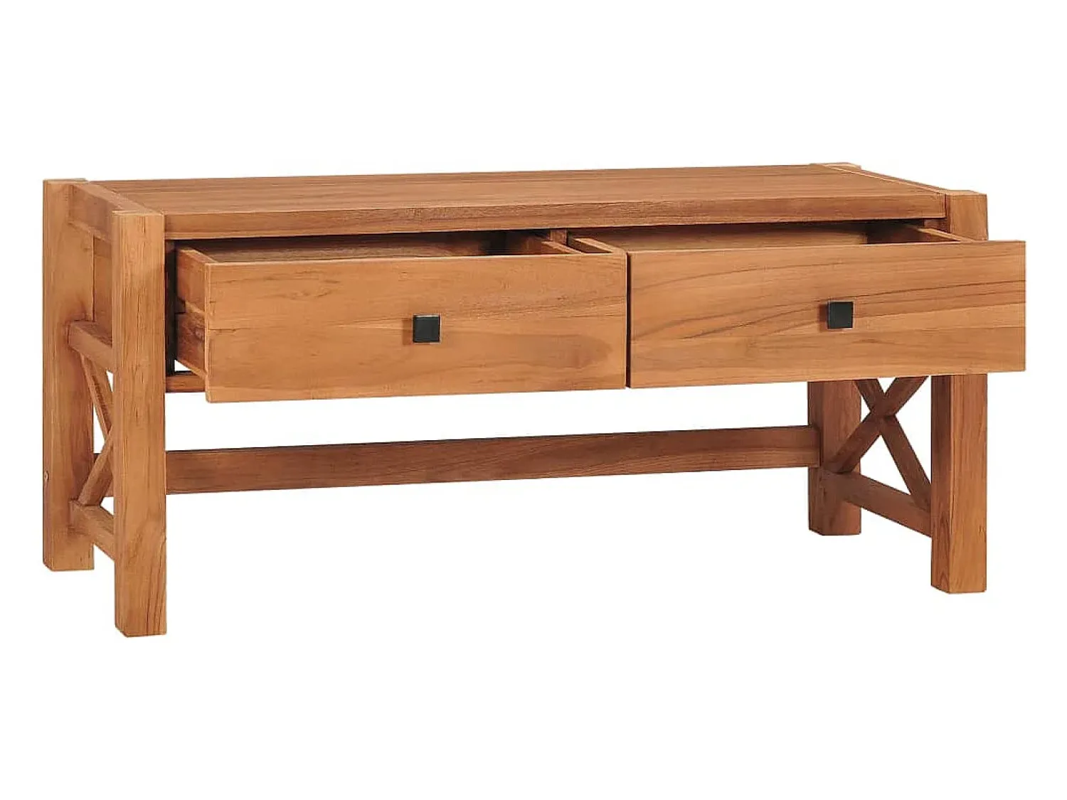 Móvel de TV 100x40x45 cm madeira de teca PT107383 Castanho