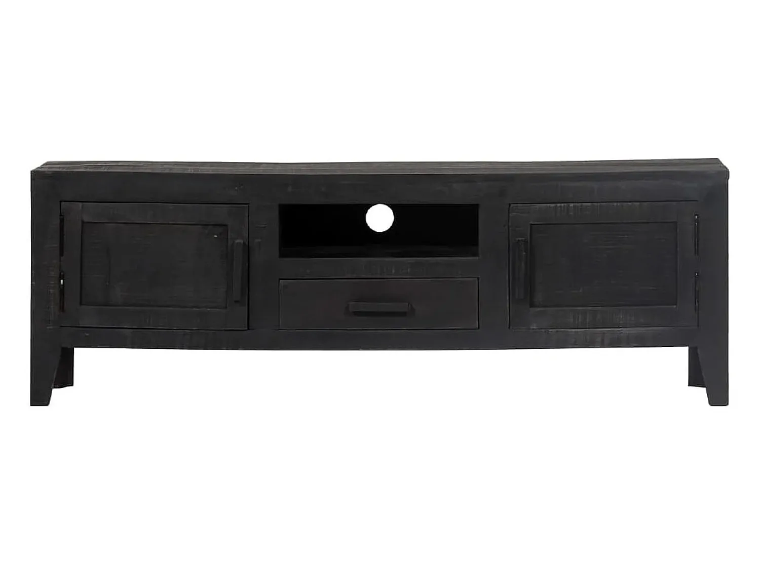 Outlet Móvel de TV 118x30x40 cm madeira de mangueira maciça PT553547 Preto