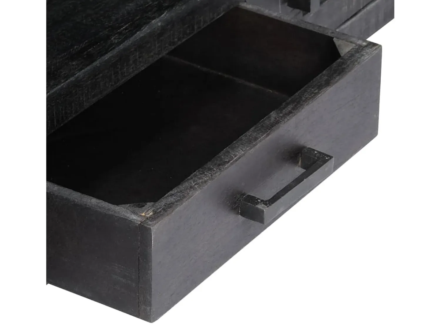 Outlet Móvel de TV 118x30x40 cm madeira de mangueira maciça PT553547 Preto