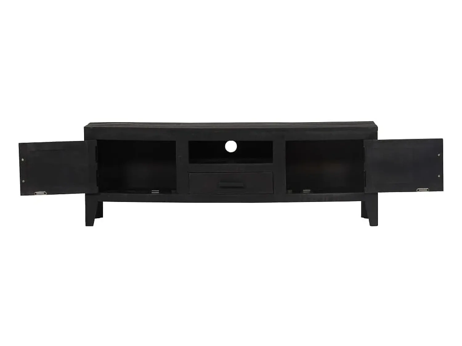 Outlet Móvel de TV 118x30x40 cm madeira de mangueira maciça PT553547 Preto