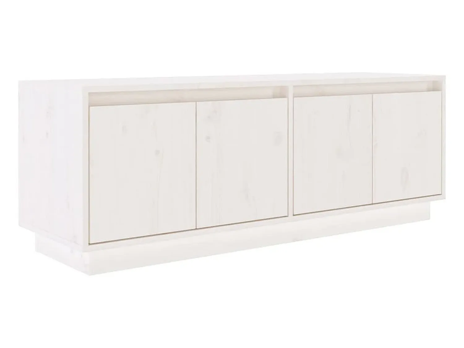 Móvel De Tv*vidaxl Móvel de TV 110x34x40 cm madeira de pinho maciça Branco