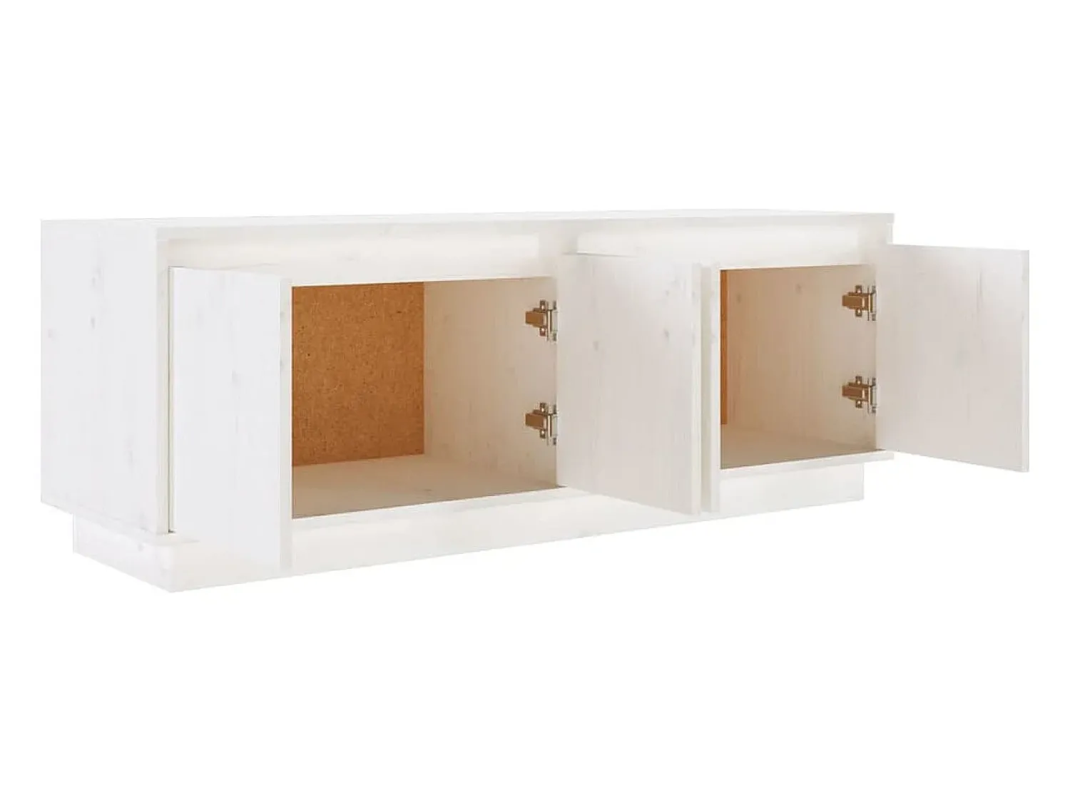 Móvel De Tv*vidaxl Móvel de TV 110x34x40 cm madeira de pinho maciça Branco
