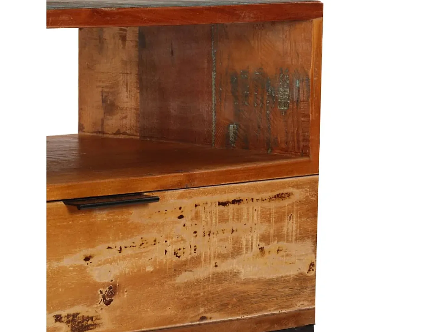 Clearance vidaxl Móvel de TV 118x35x45 cm madeira recuperada maciça Castanho