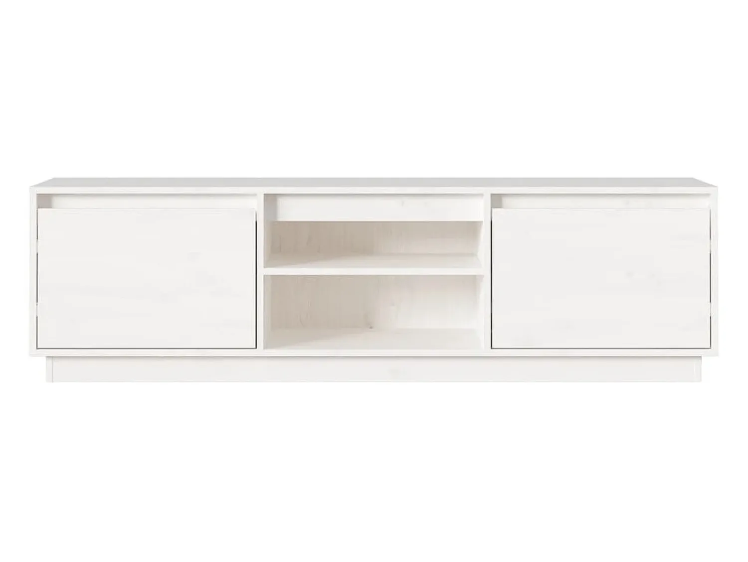 Móvel De Tv| Móvel de TV 140x35x40 cm madeira de pinho maciça PT544609 Branco