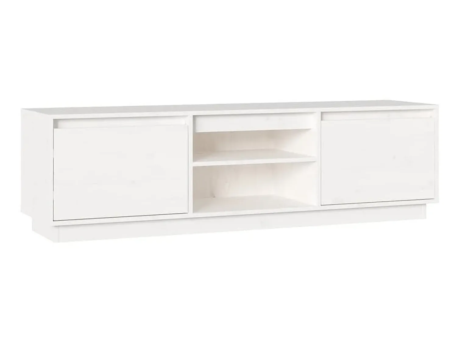 Móvel De Tv| Móvel de TV 140x35x40 cm madeira de pinho maciça PT544609 Branco