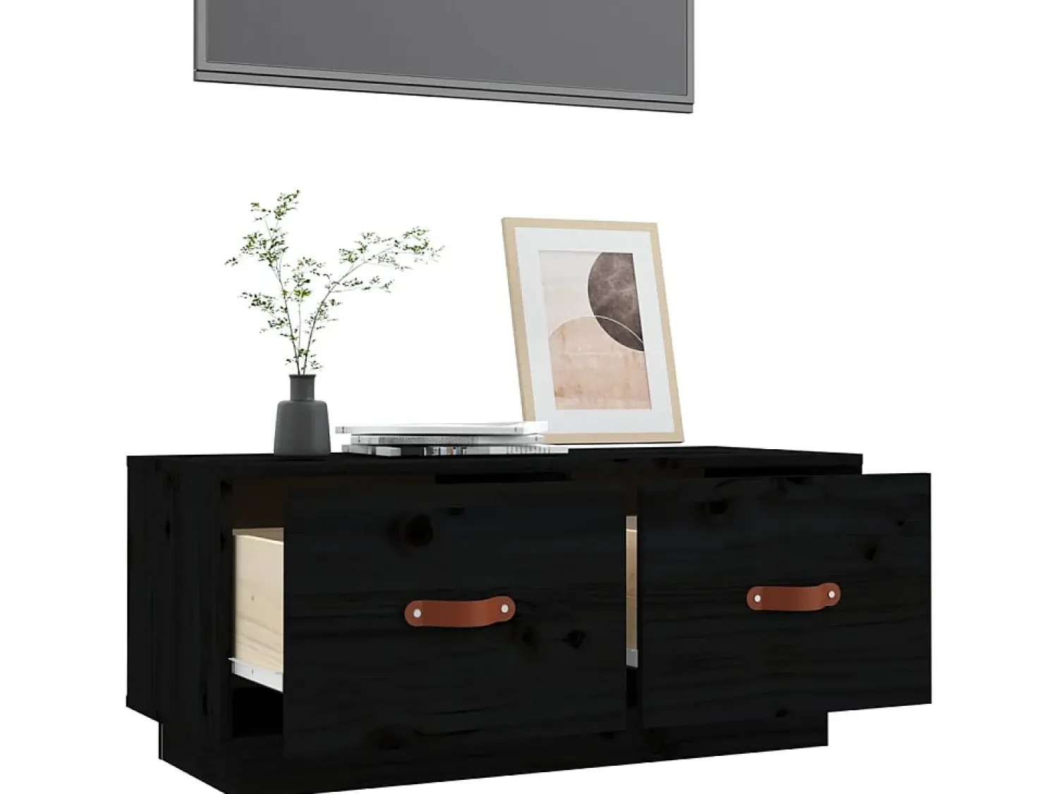 Móvel de TV 80x34x35 cm madeira de pinho maciça PT916853^ Móvel De Tv