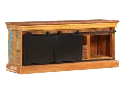 Móvel de TV 110x30x45 cm madeira recuperada maciça PT837601^ Móvel De Tv