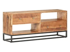 New vidaxl Móvel de TV 120x30x50 cm madeira de acácia áspera Castanho