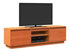 Móvel de TV 140x35x40 cm madeira de pinho maciça mel PT164722^ Móvel De Tv