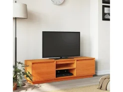 Móvel de TV 140x35x40 cm madeira de pinho maciça mel PT164722^ Móvel De Tv