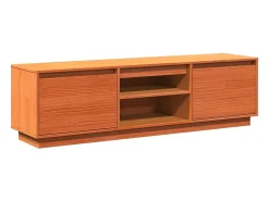 Móvel de TV 140x35x40 cm madeira de pinho maciça mel PT164722^ Móvel De Tv