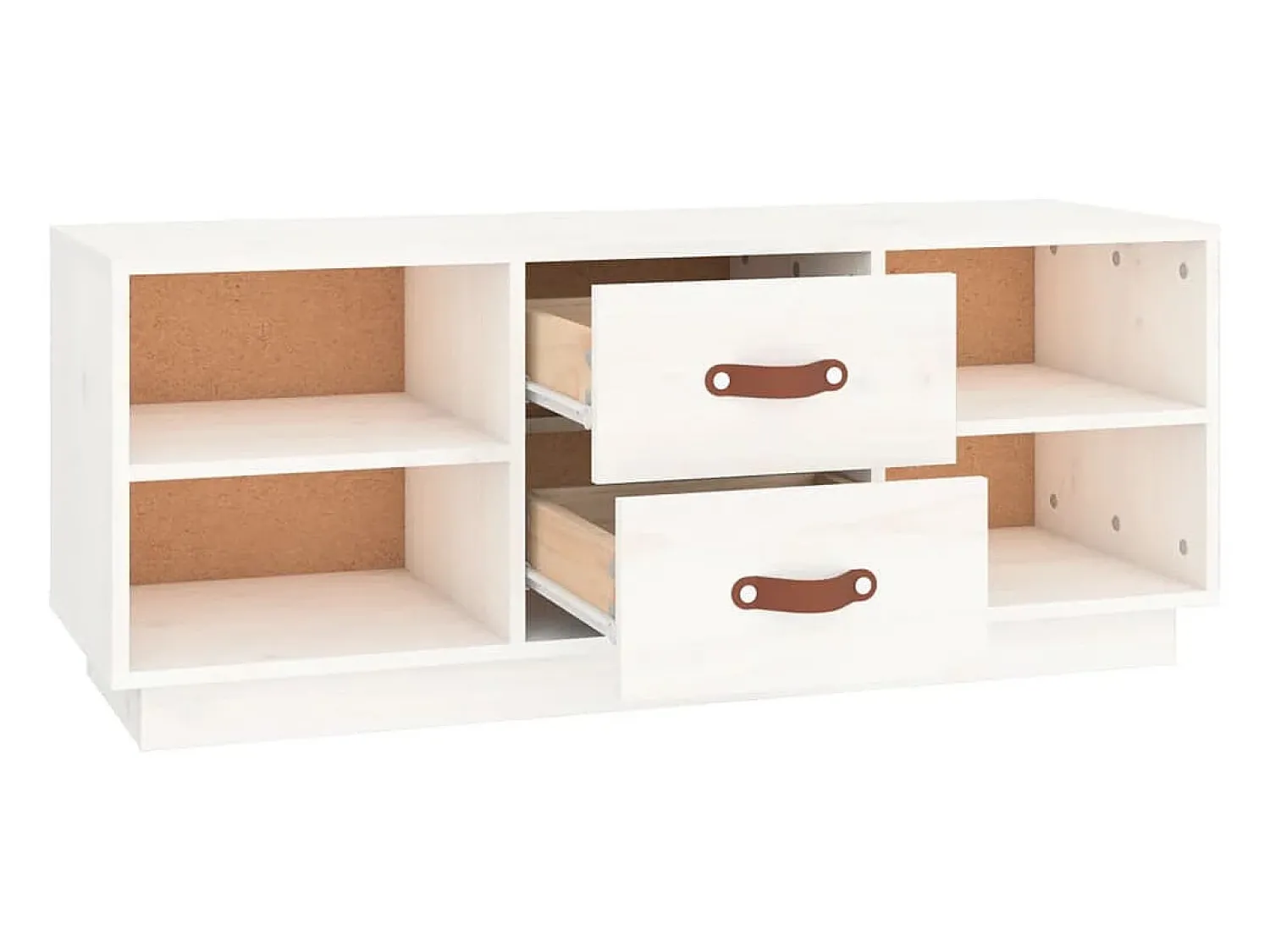 Móvel De Tv*vidaxl Móvel de TV 100x34x40 cm madeira de pinho maciça Branco