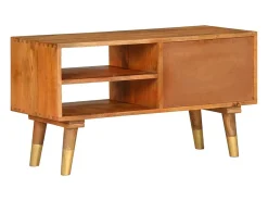 Móvel De Tv* Móvel de TV 85x35x47 cm madeira de mangueira maciça PT773322 Castanho