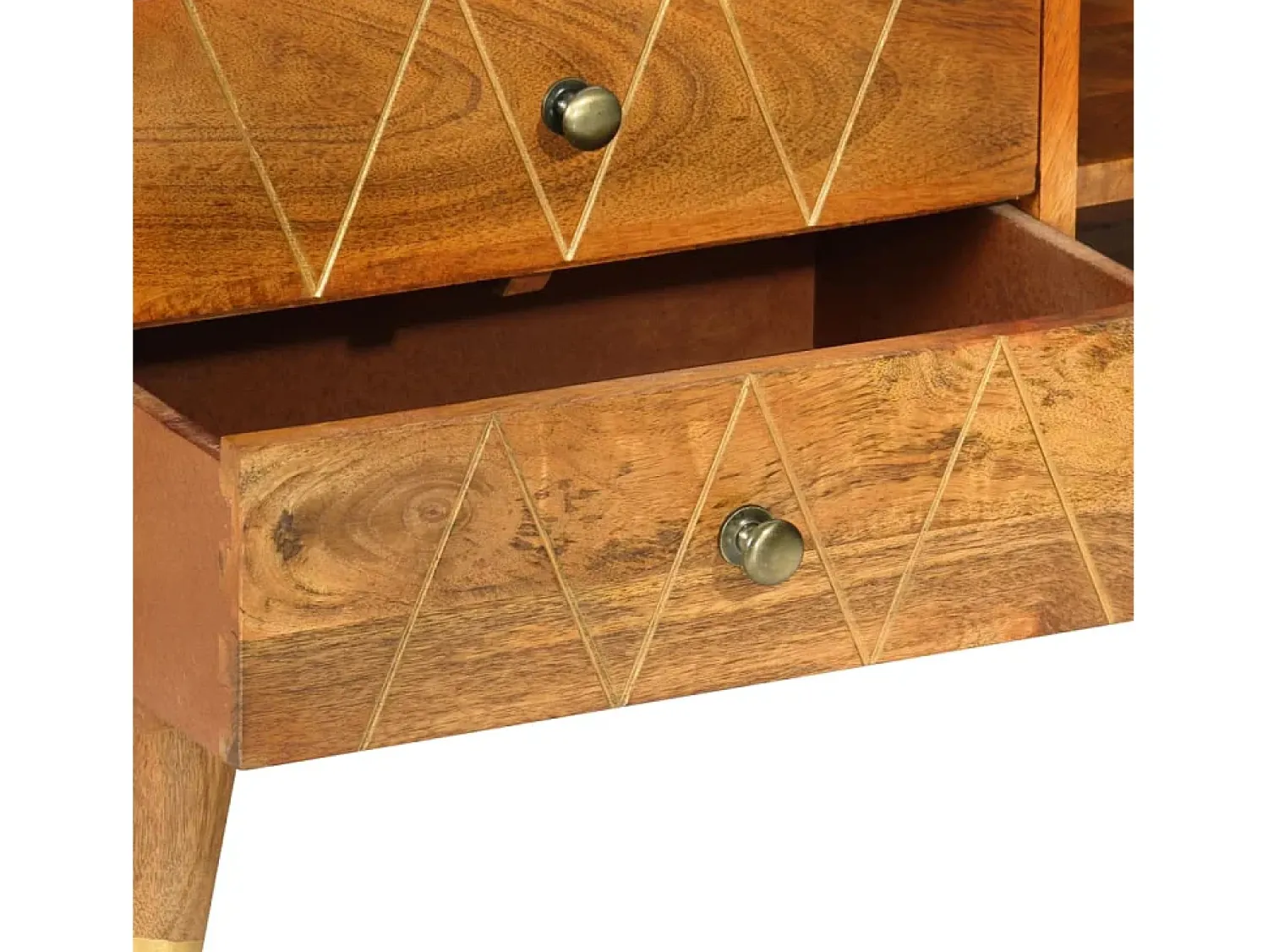 Móvel De Tv* Móvel de TV 85x35x47 cm madeira de mangueira maciça PT773322 Castanho