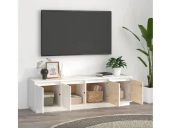 Móvel De Tv| Móvel de TV 156x37x45 cm madeira de pinho maciça PT261891 Branco
