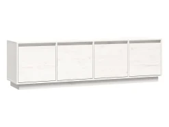 Móvel De Tv| Móvel de TV 156x37x45 cm madeira de pinho maciça PT261891 Branco