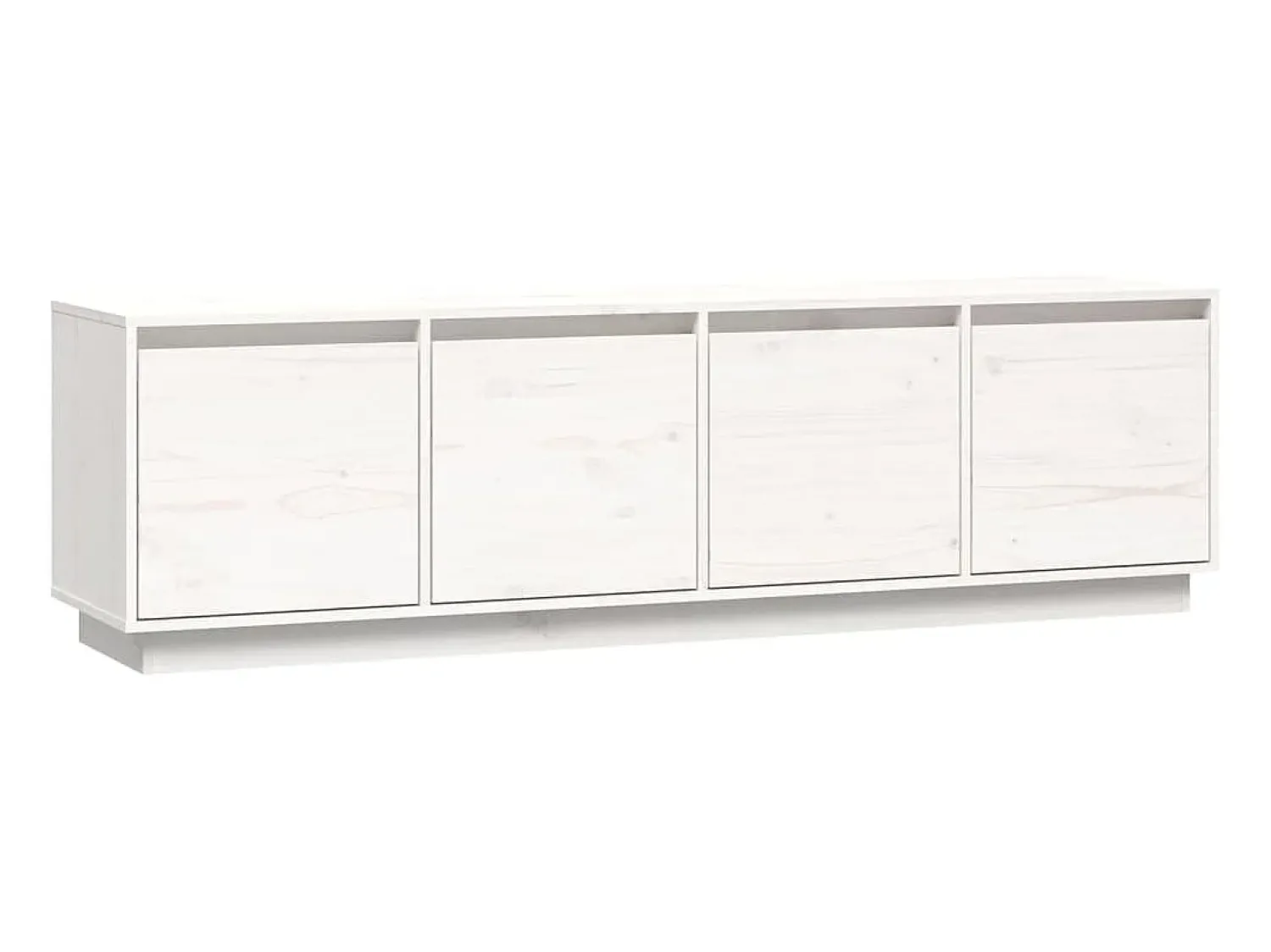 Móvel De Tv| Móvel de TV 156x37x45 cm madeira de pinho maciça PT261891 Branco