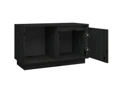 Móvel De Tv* Móvel de TV 74x35x44 cm madeira de pinho maciça PT115352 Preto