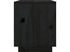 Móvel De Tv* Móvel de TV 74x35x44 cm madeira de pinho maciça PT115352 Preto
