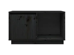 Móvel De Tv* Móvel de TV 74x35x44 cm madeira de pinho maciça PT115352 Preto