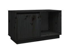 Móvel De Tv* Móvel de TV 74x35x44 cm madeira de pinho maciça PT115352 Preto