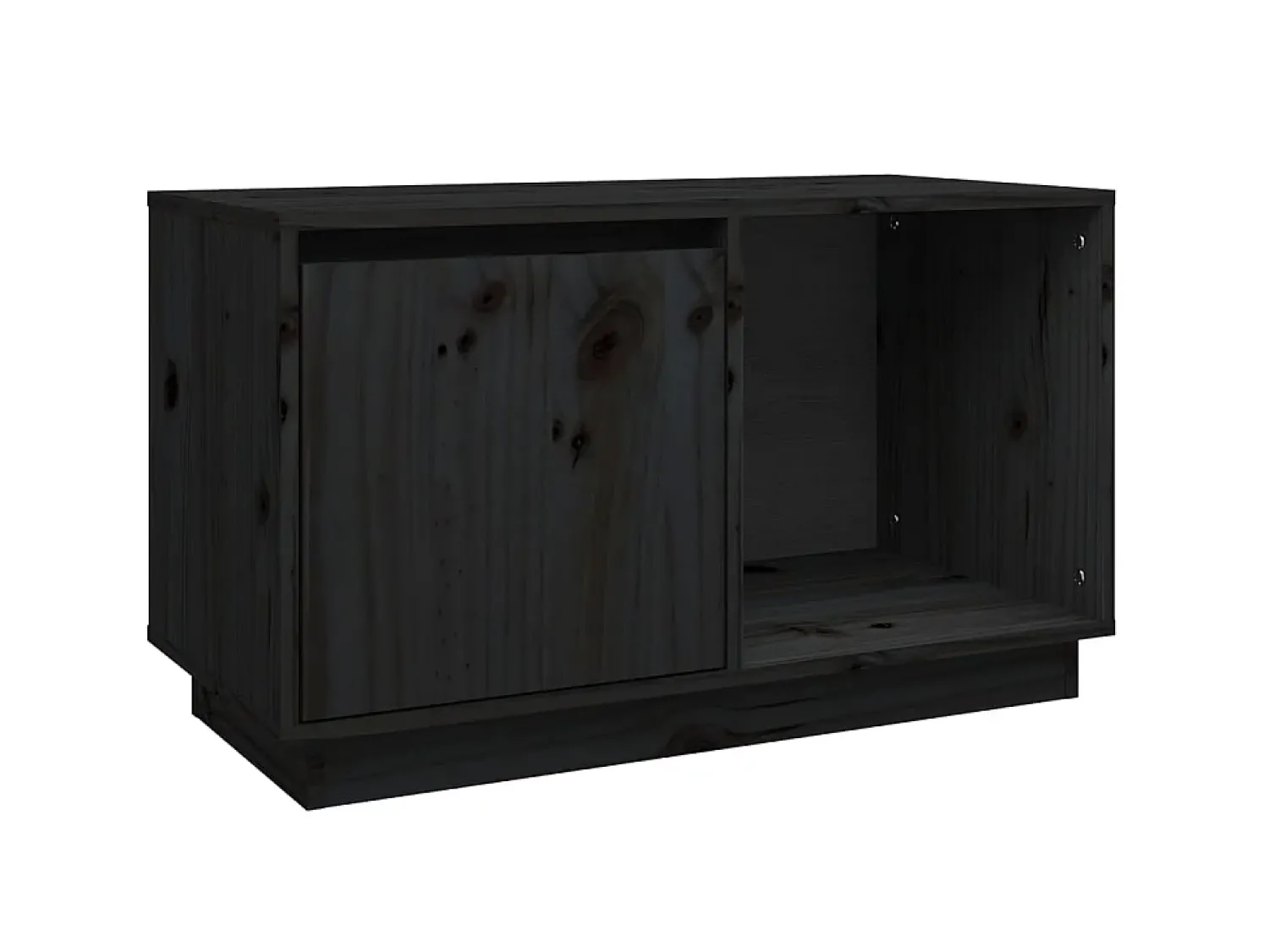 Móvel De Tv* Móvel de TV 74x35x44 cm madeira de pinho maciça PT115352 Preto