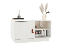 Móvel De Tv| Móvel de TV 70x34x40 cm madeira de pinho maciça PT145193 Branco