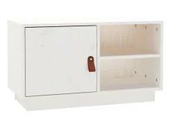 Móvel De Tv| Móvel de TV 70x34x40 cm madeira de pinho maciça PT145193 Branco