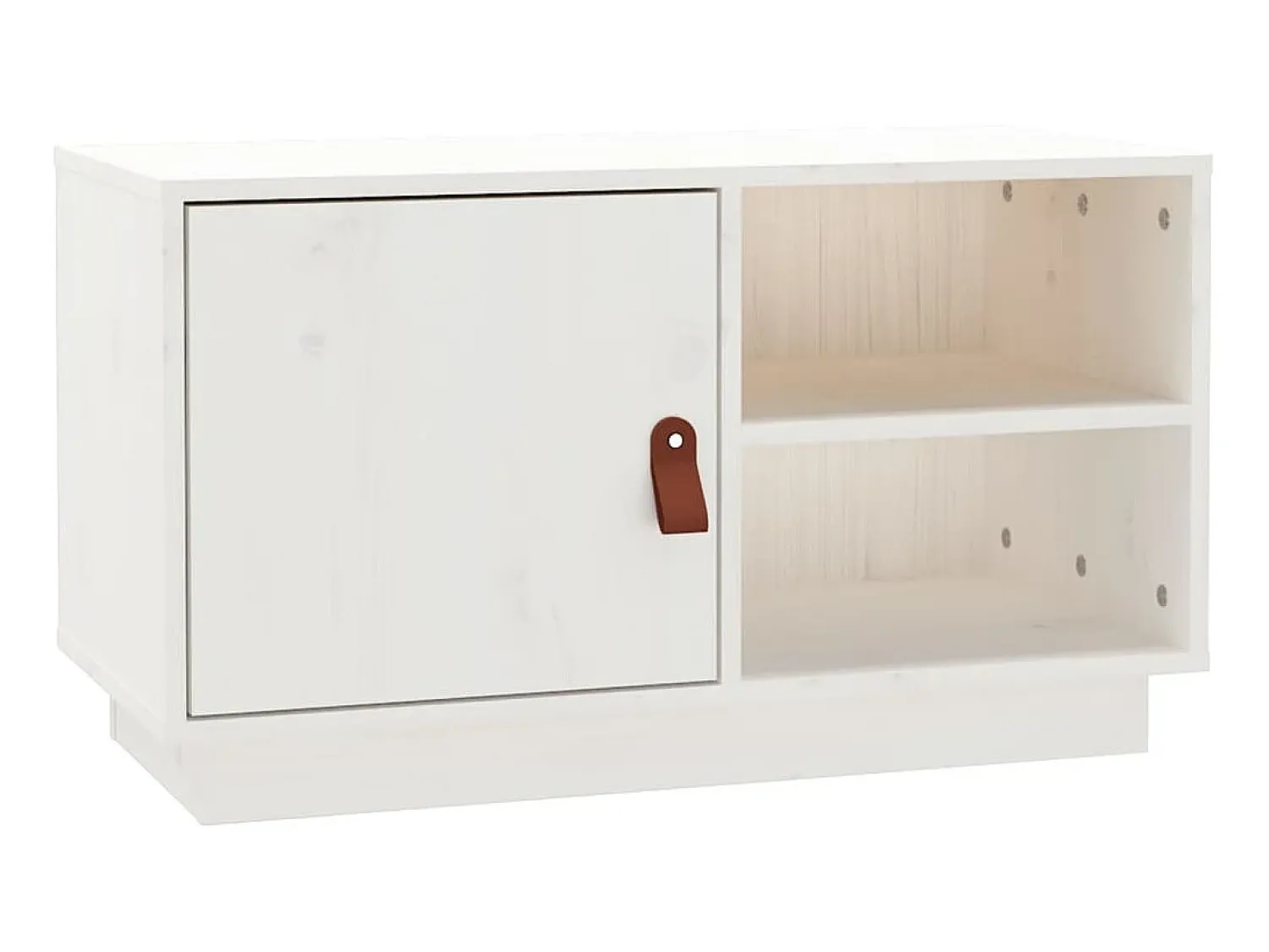 Móvel De Tv| Móvel de TV 70x34x40 cm madeira de pinho maciça PT145193 Branco