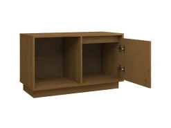Móvel De Tv* Móvel de TV 74x35x44 cm madeira de pinho maciça mel PT583885 Castanho