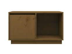 Móvel De Tv* Móvel de TV 74x35x44 cm madeira de pinho maciça mel PT583885 Castanho